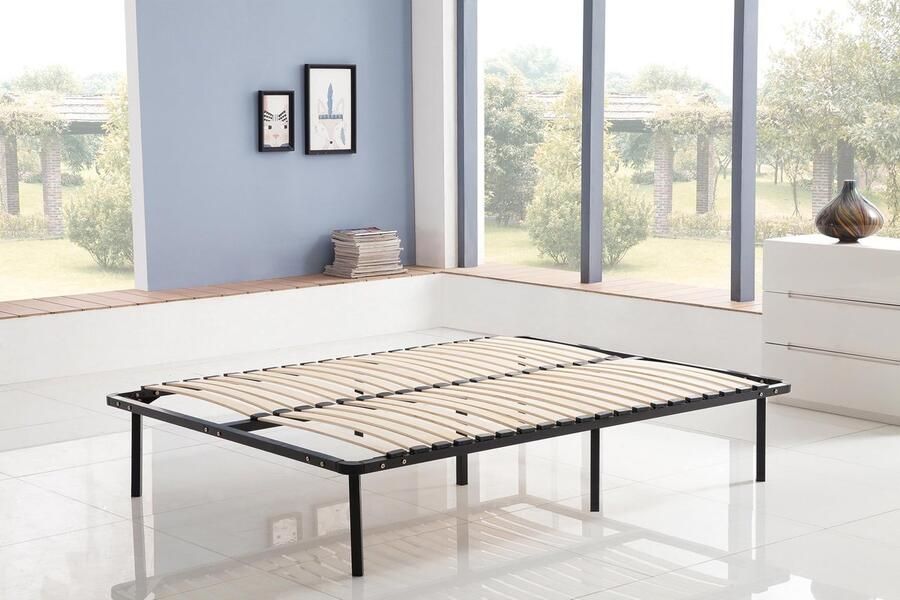 Senza Marchio Kosmi Lattenbodem 140 x 190 cm op poten voor tweepersoonsbed