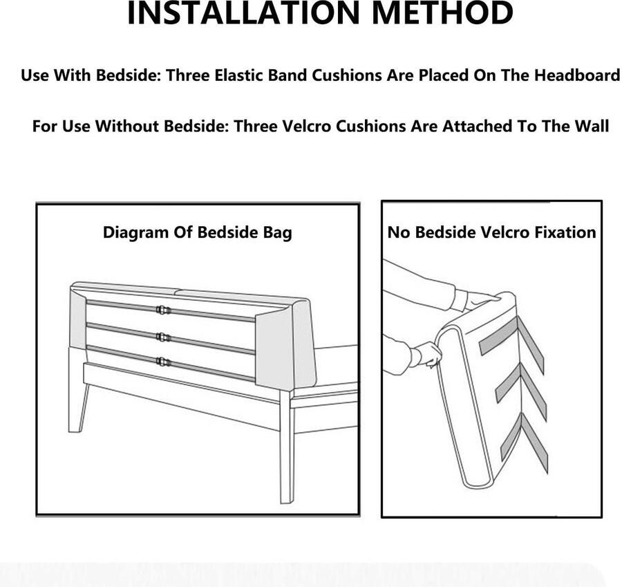 Senza Marchio Kussen Bed Leeskussen Corduroy Stof Gewatteerd Hoofdeinde Stofdichte Beschermhoes Decoratieve Hoes Voor Single King Double Hoofdbord Covers(135 * 60 * 10cm(Paste) Gray)