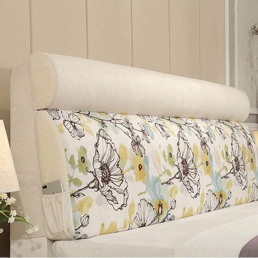 Senza Marchio Kussens JXQ Headboard Soft Pack Bedside Double Bed Soft Pack Bed rugleuning kussensloop creatieve hoofdsteun verwijderbaar en wasbaar