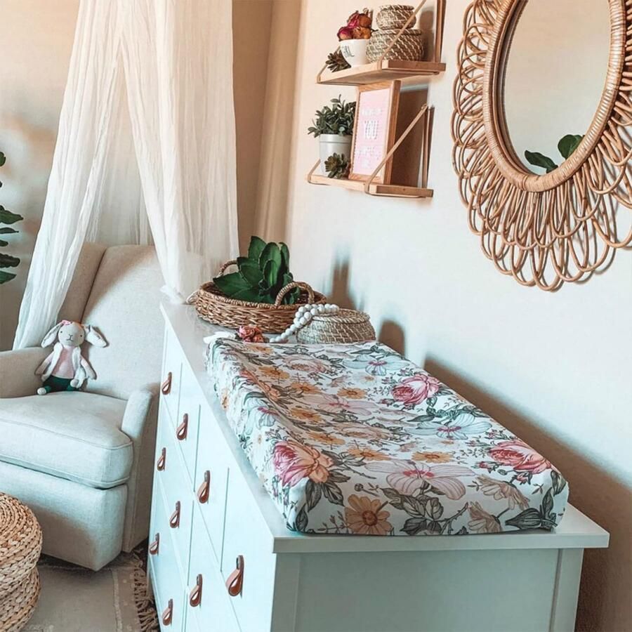 Senza Marchio LA TALUS Moses Mand Hoeslakens Wieglakens voor Bassinet Pad Matras Kinderbedlakens en Wieg Matrashoes voor Unisex Jongens Meisjes Kleurrijke Verf