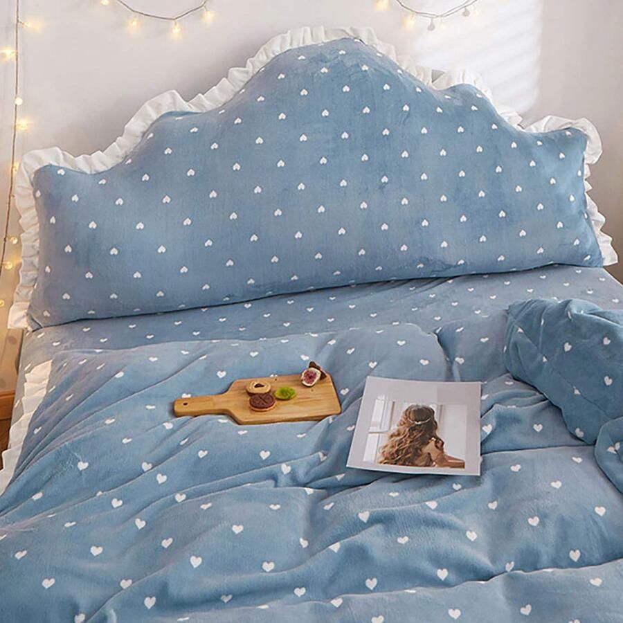 Senza Marchio Large Support Cushion Headboard Support Pillow Milk Plush High Flexibility PP Cotton Removable Reading Pillow Backrest Pillow for Family sofa bed