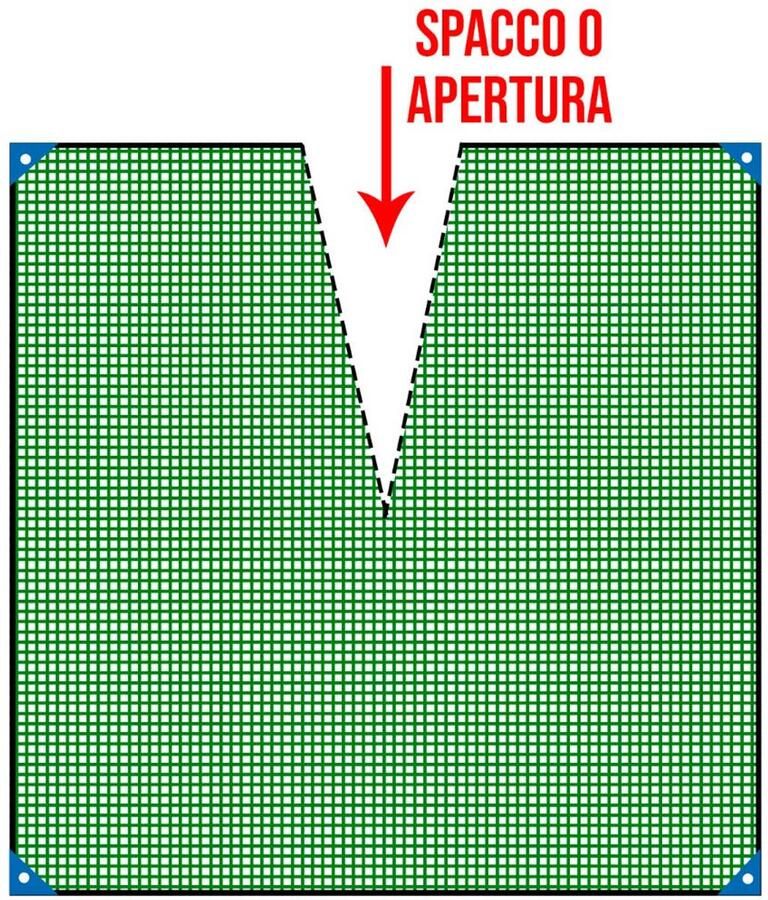 Senza Marchio Lattenbodem Olive Antispin verschillende afmetingen hakopening 12x12mt
