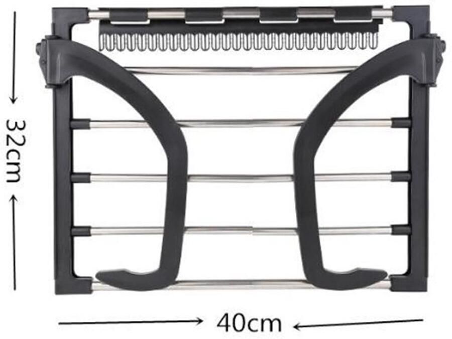 Senza Marchio Laundry AirerRadiator wasdroger kledingrek schoenenrek roestvrijstalen opvouwbare wasdroger for binnen (32 * 40 cm)
