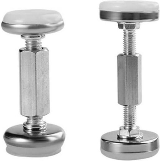 Senza Marchio Ledikantstabilisator 4-delig verstelbaar bedframe met schroefdraad Anti-shake gereedschap Telescopische steun Muurbeugel Bedframe-accessoire met viltkussen(Bronze L)