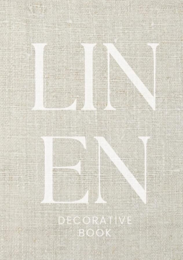Senza Marchio Linen Decorative Book: Blank Journal for Displaying on a Shelf or Coffee Table. A Modern Addition to Your Interior Design or Home Decor (Greige)