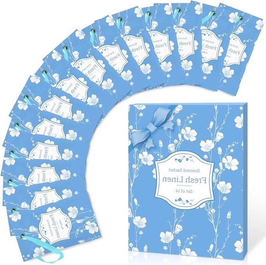 Senza Marchio Linnen geurzakjes set van 14 stuks langdurige geur voor in lades slaapkamer kledingkast kledingkasten slaapkamer