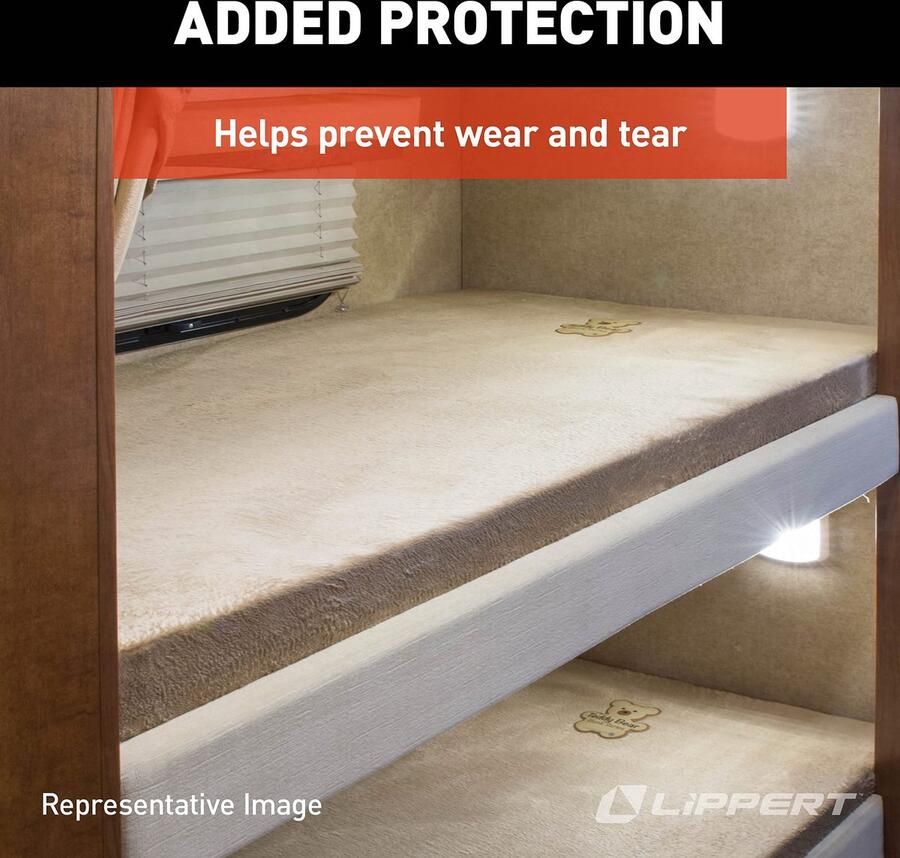 Senza Marchio Lippert 679300 teddybeer RV en reisaanhangwagen stapelbed matrashoes 81 3 x 188 cm x 10 2 cm bruin bont