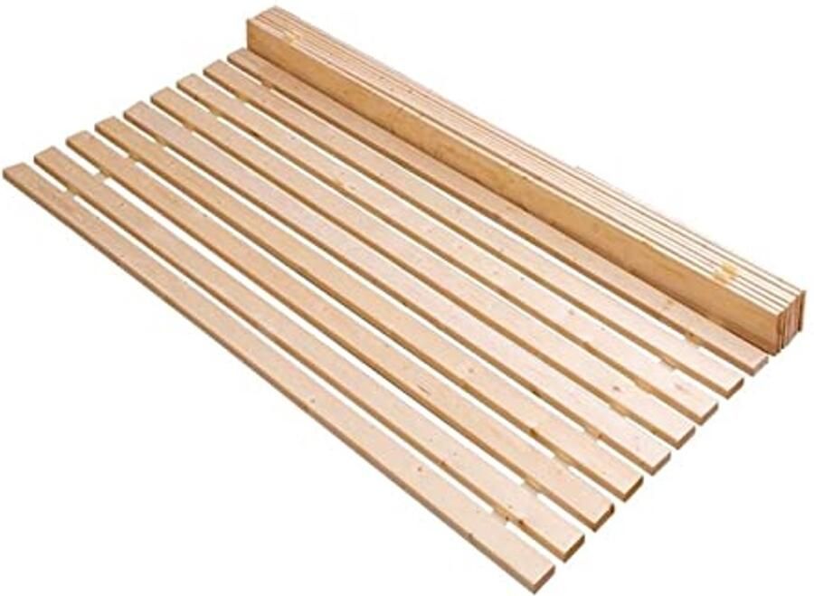 Senza Marchio LOWBDGFU Bedlatten draagbaar opvouwbaar bed massief grenenhouten bedframe ondersteunende latten zwaar belastbare opvouwbare matras bunkie board rollatten voor binnen slaapkamer aangepast formaat