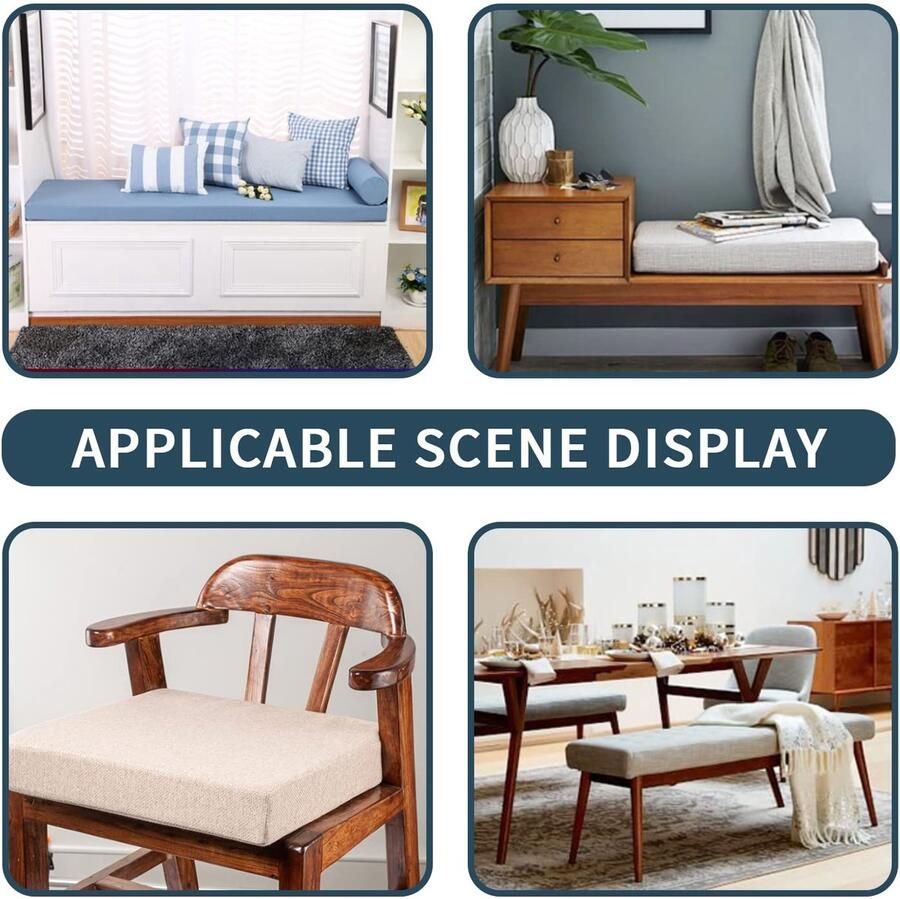 Senza Marchio Lsjoaw Bankzitkussens voor Outdoor Indoor Meubels 80X40X3CM Eetkamer Tuin Patio Bankkussen Swing Bay Window Zitkussen Lange Stoel Kussen Sofa Pads Kleur # 28 Zwart