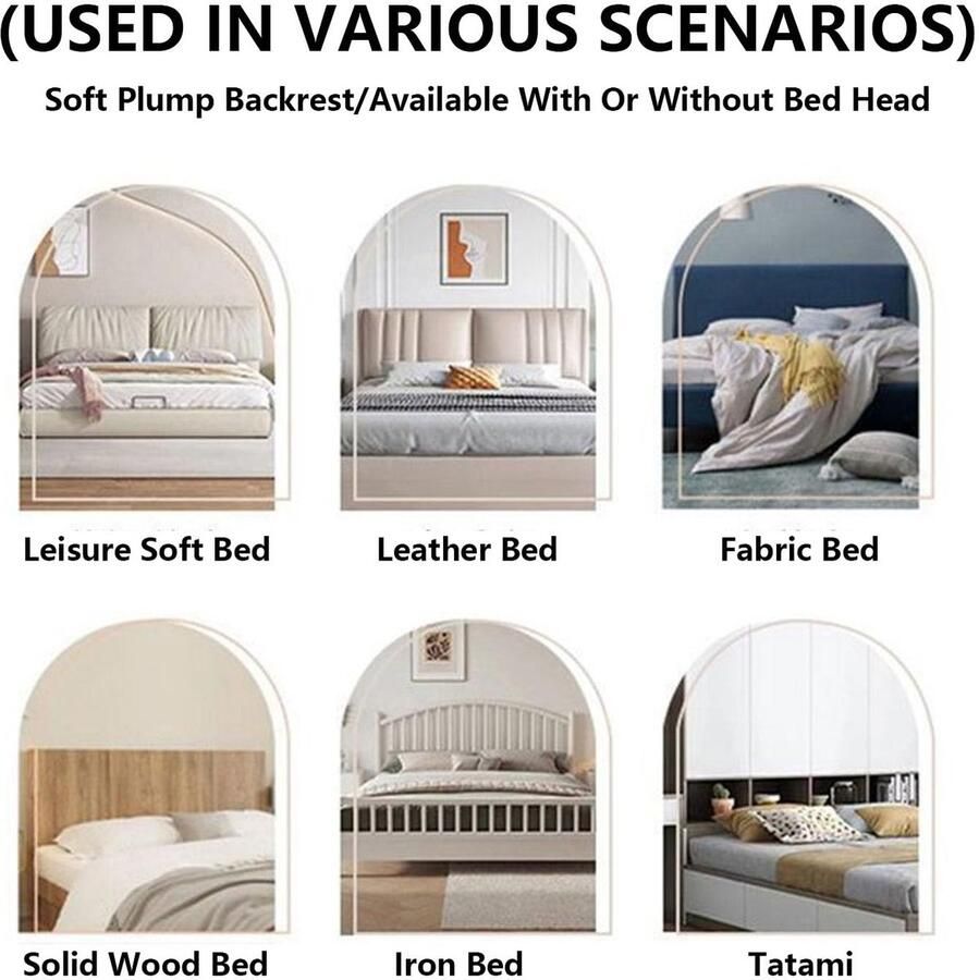 Senza Marchio Luxe fluwelen hoofdeindehoes met zakken voor eenpersoons- tweepersoons- of kingsize bedden witte slaapkamerinrichting leeskussensloop (140 x 60 cm)