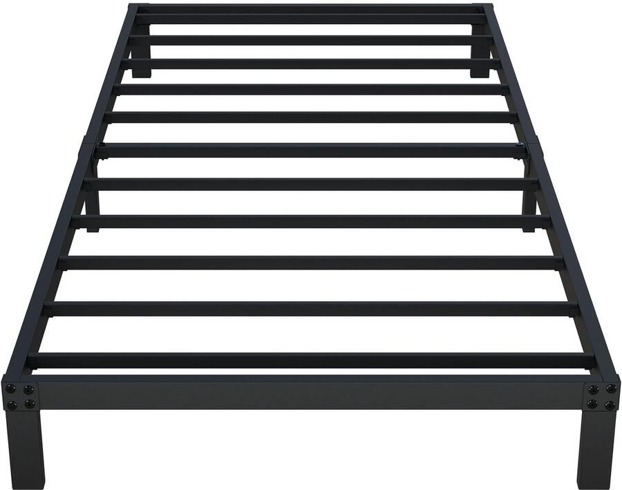 Senza Marchio Maenizi 20 cm dubbel bedframe geen boxspring nodig Heavy Duty metalen platform bedframe twin size ondersteuning tot 2200 lbs eenvoudige montage geluidsvrij zwart