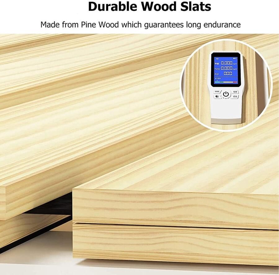 Senza Marchio Massief grenen houten bed latten opvouwbare matras ondersteuning board met nylon koord duurzame bunkie board voor slaapkamer past B60 x L 120 cm bedframe