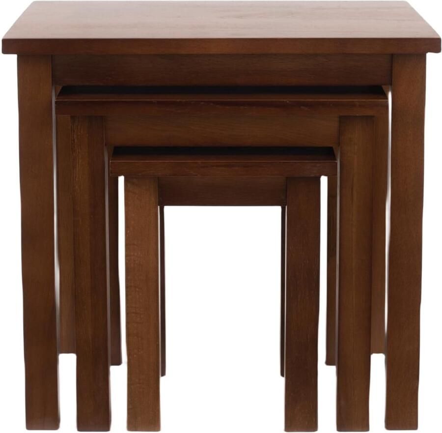 Senza Marchio Massief Houten Nesting Tables Oak 3 Nest van Tafels Moderne Salontafel Eindtafel Meubels