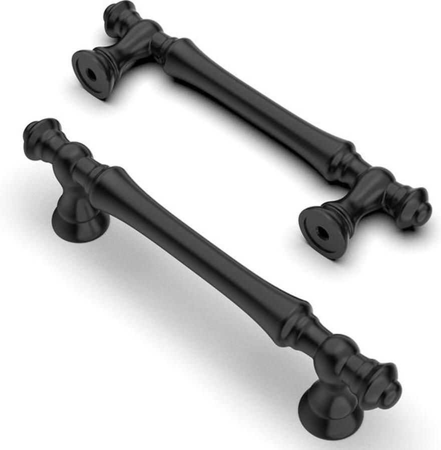 Senza Marchio Mat Zwarte Deurgrepen 6 Stuks 96 mm Zink Legering Modern Meubelgrepen Keuken Kantoor Laden Kast cabinet handle black