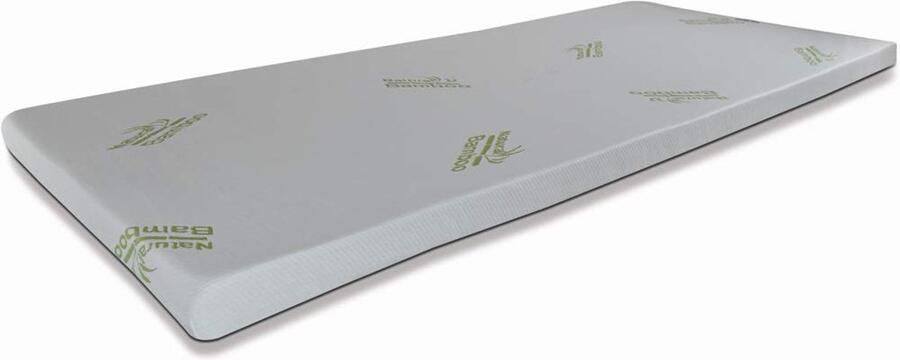 Senza Marchio Matrasbeschermer of matrasoplegger van zacht visco-traagschuim met gladde hypoallergene mijtbestendige bekleding hoogte 5 cm voor Frans tweepersoonsbed 140 x 200 cm