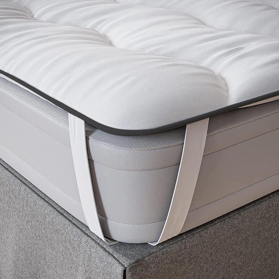 Senza Marchio Matrasoplegger 140 x 190 cm wolk hypoallergeen mijtdicht vulling microvezel 85 g m² voor tweepersoonsbed