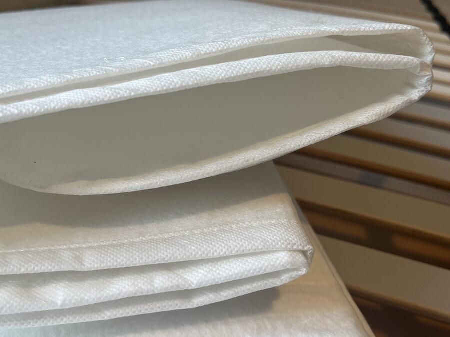 Senza Marchio Matti-Home Matrasonderlegger van vilt voor de lattenbodem 200 x 200 cm ademende matrasbeschermer van naaldvilt 100% polyester wit