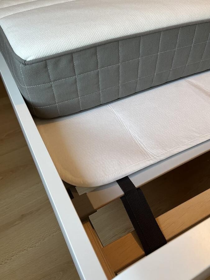 Senza Marchio Matti-Home Matrasonderlegger van vilt voor de lattenbodem 90 x 200 cm ademende matrasbeschermer van naaldvilt 100% polyester wit