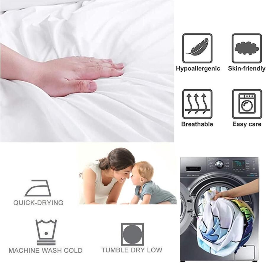 Senza Marchio Meiju Kids Children? s microvezel dekbedovertrek set met bijpassende kussensloop beddengoed Bed Jongens Meisjes Single Quilt Covers Kussensloop (Baby panda 2pcs-100x135+40x60cm)