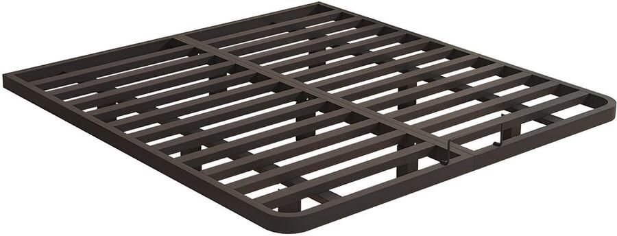 Senza Marchio Metalen Bedframe Modern Queensize Bedframe Zwart Bedframe Op Volledige Grootte Met Steunpoten Voor Slaapkamerappartementen Hotel(Color:H 11.8in Size:70x78in)