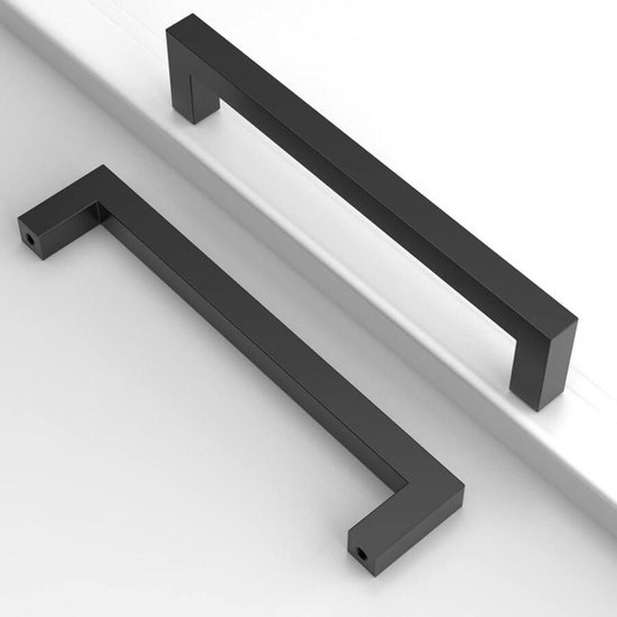 Senza Marchio Meubelgrepen roestvrij staal zwart 10 stuks keukengrepen 160 mm gatafstand ladegrepen voor keukenkasten kledingkast cabinet handle black