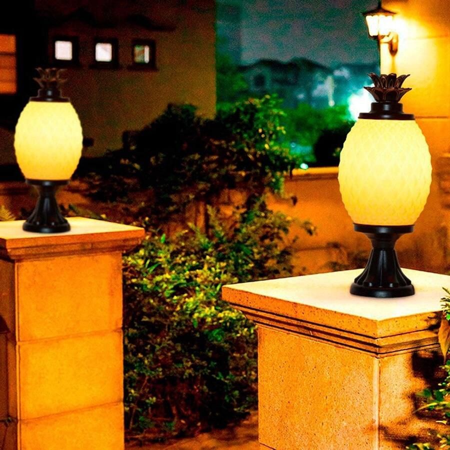 Senza Marchio MFLASMF AC Woondecoratie Lamp Post Lichtpunt Moderne Eenvoud Binnenplaats Lichten Ananas Vorm Outdoor Licht Lamp Tuin Hek Outdoor Post Lantaarn Gemeenschap Park Energiebesparende Lamp