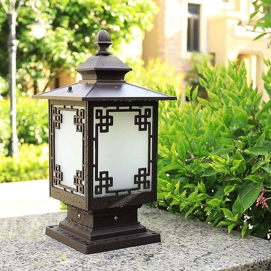 Senza Marchio MFLASMF AC Woondecoratie Lamp Post Lichtpunt Villa Hek Binnenplaats Lichten Chinese Eenvoud Outdoor Licht Lamp Gemeenschap Landschap Outdoor Post Lantaarn Straat Energiebesparende Lamp