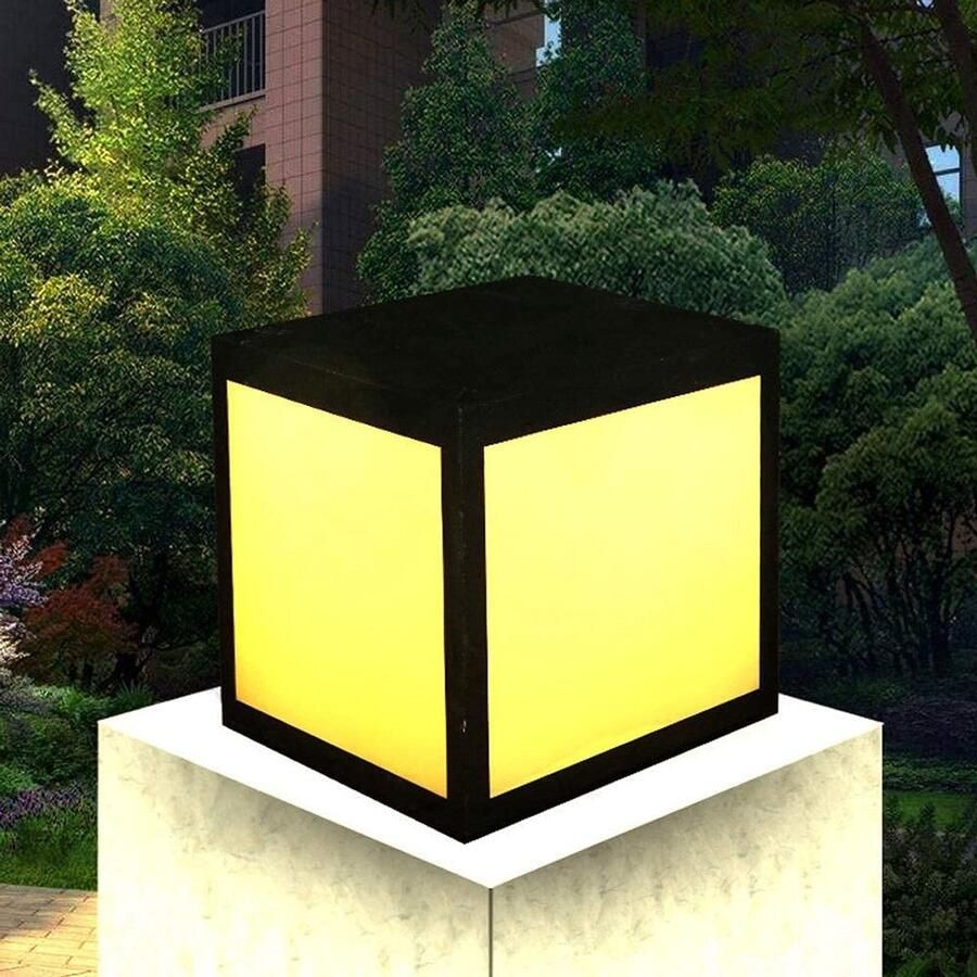 Senza Marchio MFLASMF Creatieve Metalen Lamp Post Lichtpunt AC Waterdicht En Stofdicht Binnenplaats Lichten Landschap Decoratie Outdoor Licht Lamp Villa Fence Outdoor Post Lantaarn Gemeenschap Pad Energie S