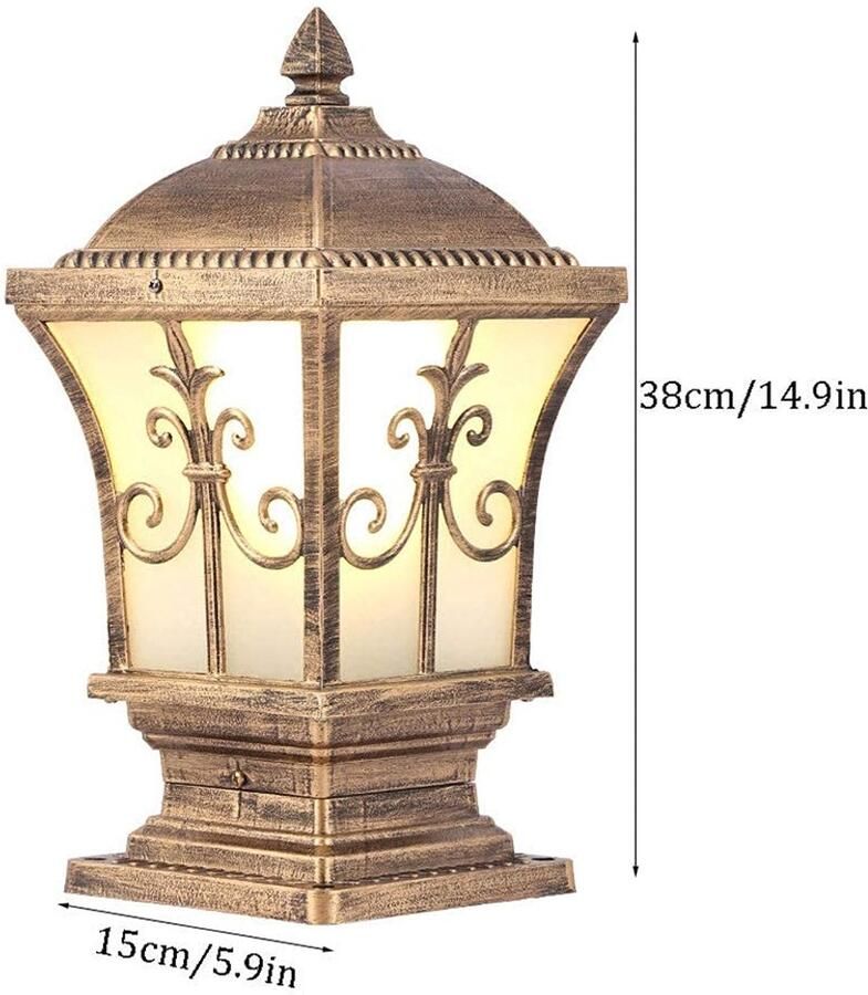 Senza Marchio MFLASMF Eenvoudige AC Landschap Outdoor Licht Lamp Villa Tuin Outdoor Post Lantaarn Straat Verlichting Energiebesparende Lamp Voor Het Hotel Lamp Post Lichtpunt Gemeenschap Hek Binnenplaats - Foto 2