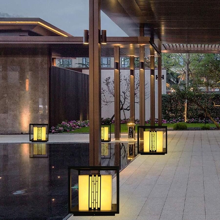 Senza Marchio MFLASMF Eenvoudige Decoratie Lamp Post Lichtpunt Villa Hek Binnenplaats Lichten Tuin View Outdoor Licht Lamp Park Straat Outdoor Post Lantaarn Waterdicht En Stofdicht AC Energiebesparing Lam