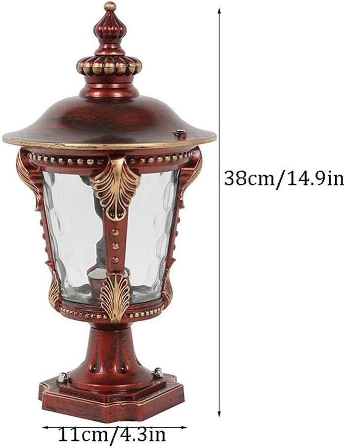 Senza Marchio MFLASMF Eenvoudige tuinlamp paal lichtpunt villa hek binnenplaats lichten park landschap buitenlicht lamp gemeenschap straat outdoor lantaarn creatieve veranda energiebesparende lamp (maat: