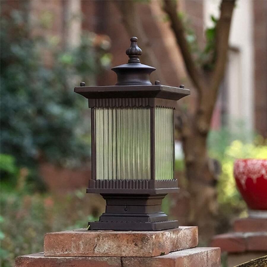Senza Marchio MFLASMF Europese Eenvoud Lamp Post Lichtpunt AC Waterdicht En Stofdicht Binnenplaats Lichten Vintage Decoratie Outdoor Licht Lamp Tuin View Outdoor Post Lantaarn Gemeenschap Verlichting E