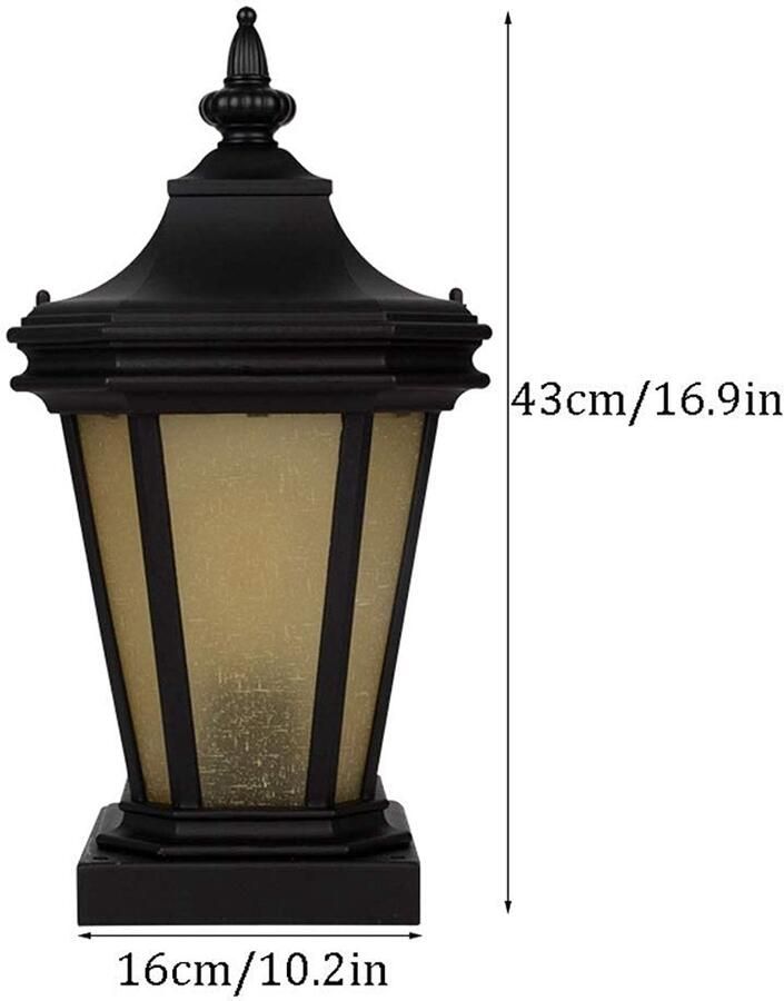 Senza Marchio MFLASMF Europese Eenvoud Lamp Post Lichtpunt Villa Hek Binnenplaats Lichten Woondecoratie Outdoor Licht Lamp Industriële Retro Stijl Outdoor Post Lantaarn Park Landschap Energiebesparing