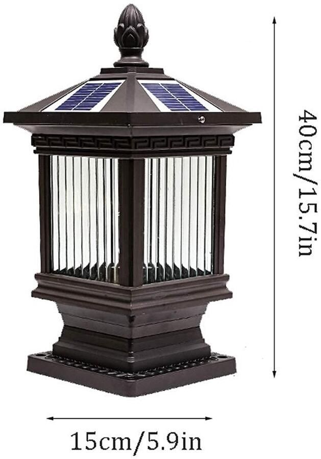 Senza Marchio MFLASMF Europese Huishoudelijke Lamp Post Lichtpunt Villa Hek Binnenplaats Lichten Landschap Decoratie Outdoor Licht Lamp Solar Tuin Outdoor Post Lantaarn Gemeenschap Straat Energiebesparende Lamp
