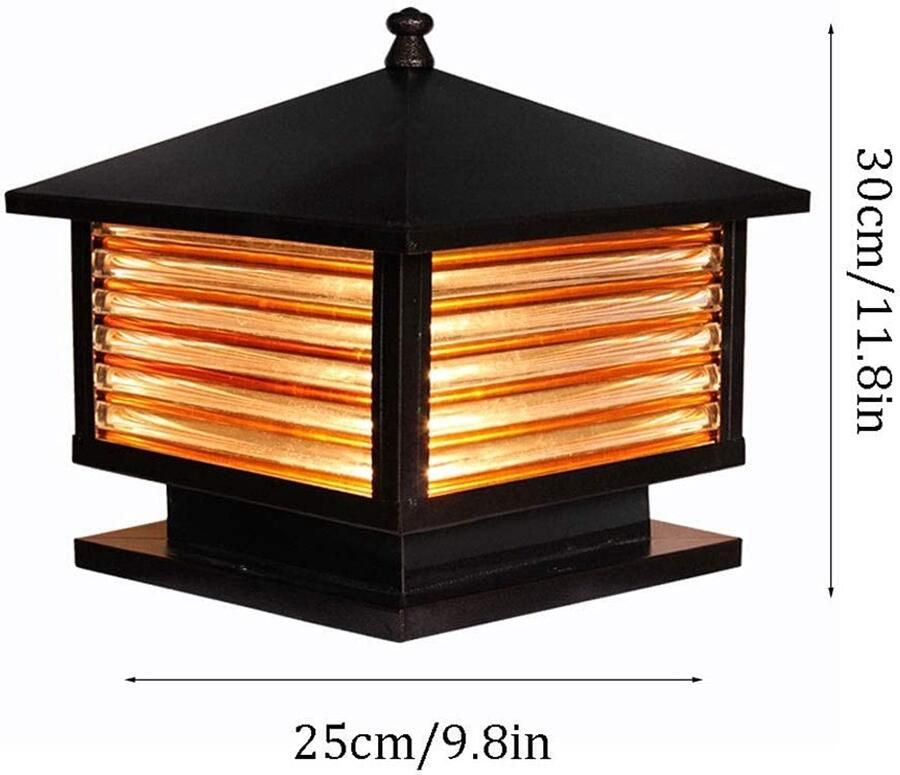 Senza Marchio MFLASMF Europese stijl outdoor lamp post licht armatuur Huis vorm decoratie binnenplaats lichten Creatieve metalen Outdoor Licht lamp Waterdicht en stofdicht outdoor post lantaarn Gemeenschap str