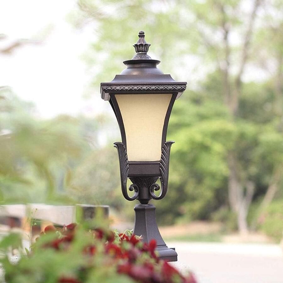 Senza Marchio MFLASMF Huis Decoratie Lamp Post Lichtpunt Europese Eenvoud Binnenplaats Lichten Villa Veranda Buitenlicht Lamp Tuin View Outdoor Post Lantaarn AC Gemeenschap Straat Energiebesparende Lamp
