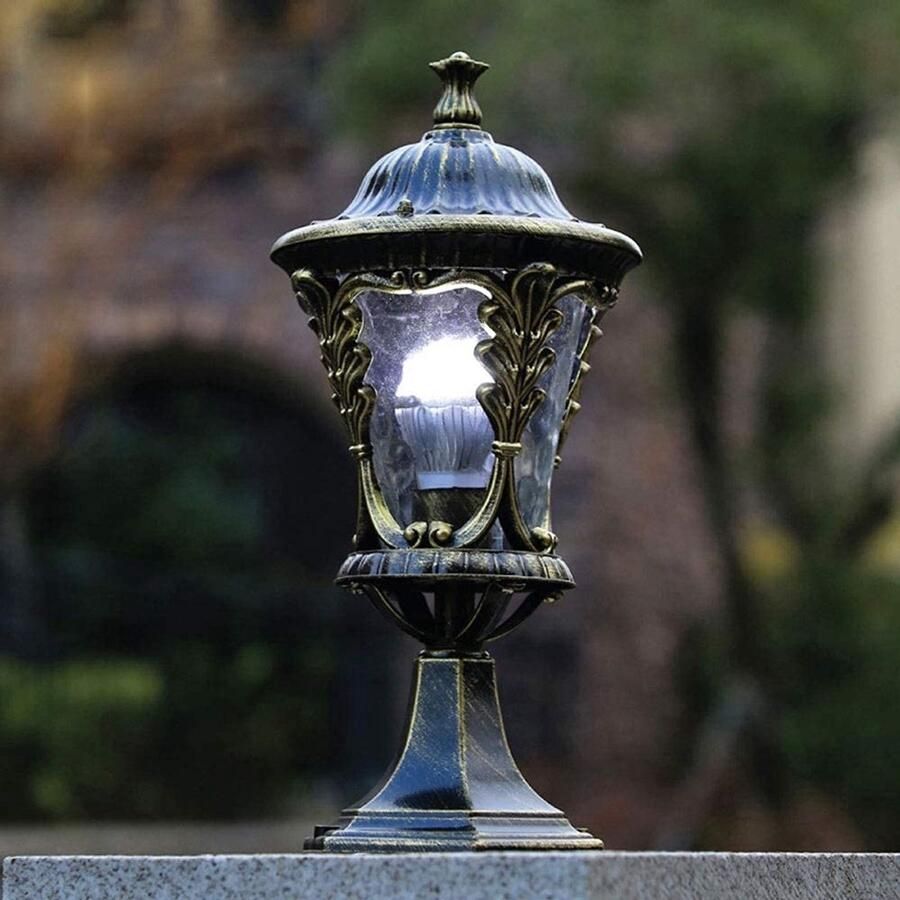 Senza Marchio MFLASMF Moderne Europese Lamp Post Lichtpunt Woondecoratie Binnenplaats Lichten Creatieve Metalen Outdoor Licht Lamp Gemeenschap Landschap Outdoor Post Lantaarn Tuin Hek Energiebesparende Lamp