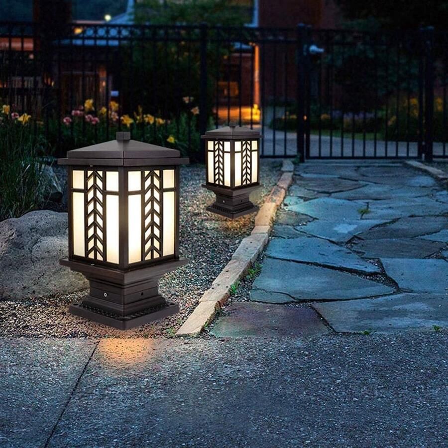 Senza Marchio MFLASMF Retro Industriële Stijl Lamp Post Lichtpunt Eenvoudige Decoratie Binnenplaats Lichten Villa Tuin Outdoor Licht Lamp Gemeenschap Veranda Outdoor Post Lantaarn AC Huishoudelijke Energiebesparing La