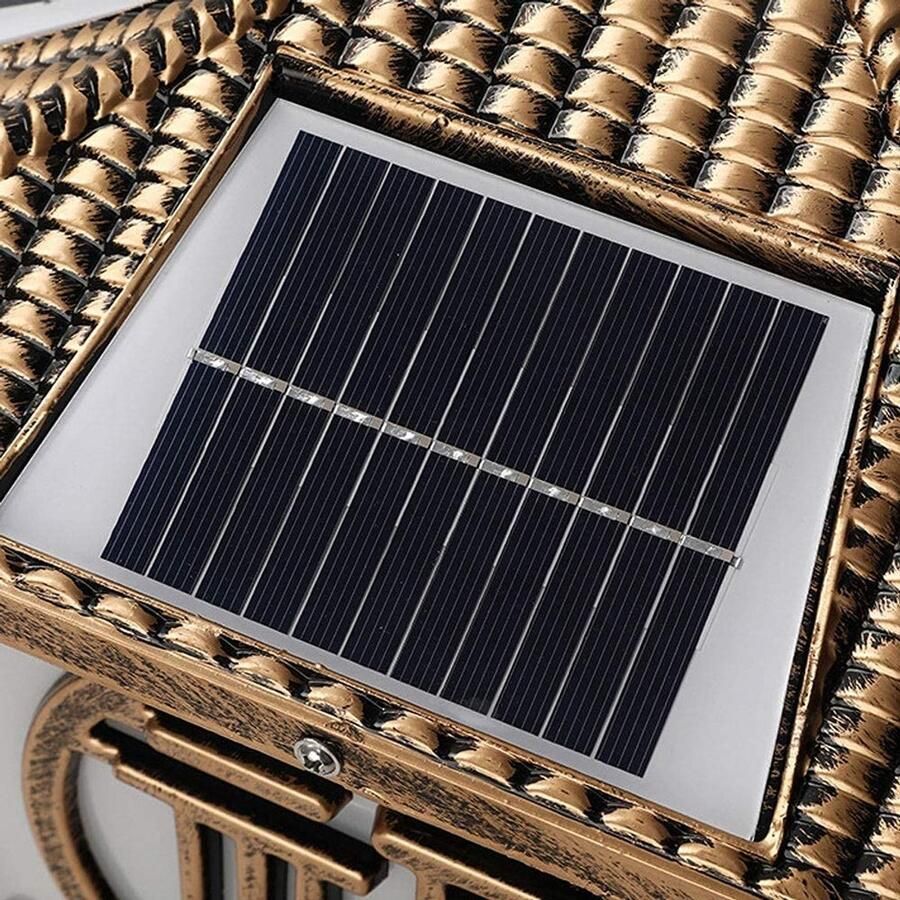 Senza Marchio MFLASMF Villa Hek Lamp Post Lichtpunt Zonnedecoratie Binnenplaats Lichten Home VerlichtingOutdoor Licht Lamp Tuin View Outdoor Post Lantaarn Gemeenschap Straat Energiebesparende Lamp (Maat: M - Foto 2