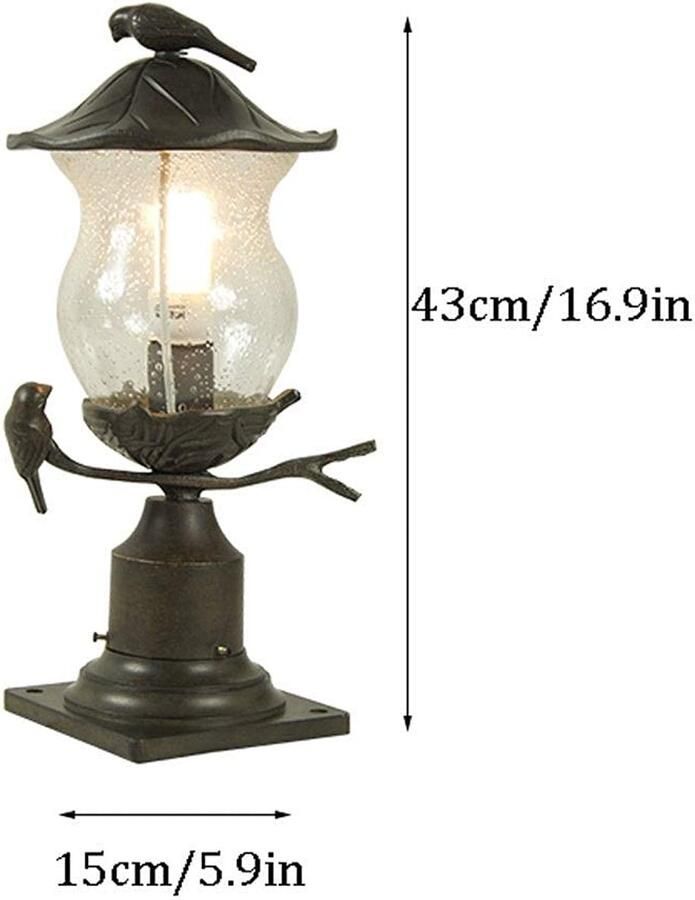 Senza Marchio MFLASMF Waterdicht En Stofdicht AC Lamp Post Lichtpunt Chinese Eenvoud Binnenplaats Lichten Tuin Hek Outdoor Licht Lamp Villa Decoratie Outdoor Post Lantaarn Gemeenschap Landschap En