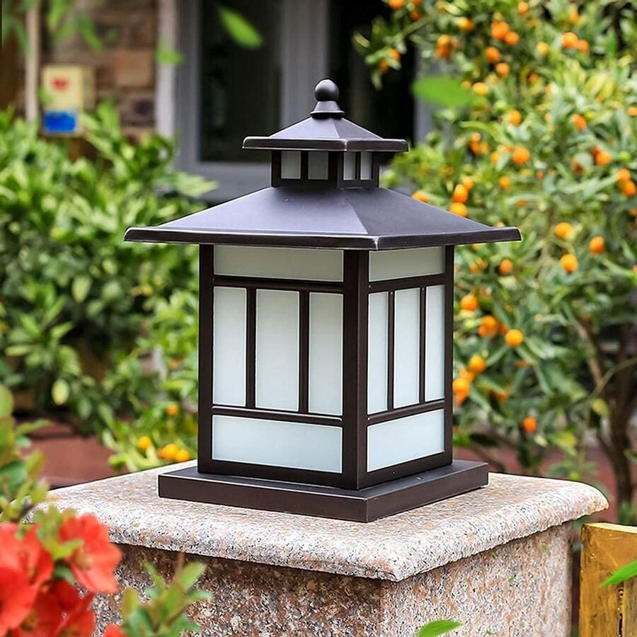 Senza Marchio MFLASMF Waterdichte En Stofdichte Lamp Post Lichtpunt Tuin Villa Binnenplaats Lichten Thuis Veranda Outdoor Licht Lamp Gemeenschap Verlichting Outdoor Post Lantaarn Creatieve Metalen Energiebesparing La