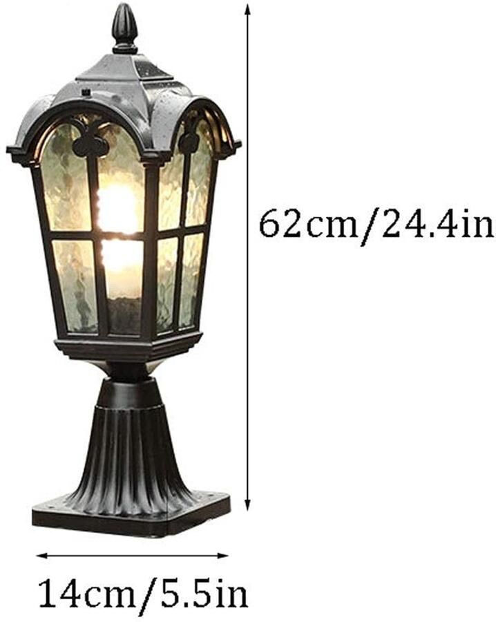 Senza Marchio MFLASMF Waterdichte Europese Stijl Lamp Post Lichtpunt Villa Tuin Binnenplaats Lichten Park Hek Outdoor Licht Lamp Retro Industriële Stijl Outdoor Post Lantaarn Gemeenschap Straat Energie Sa