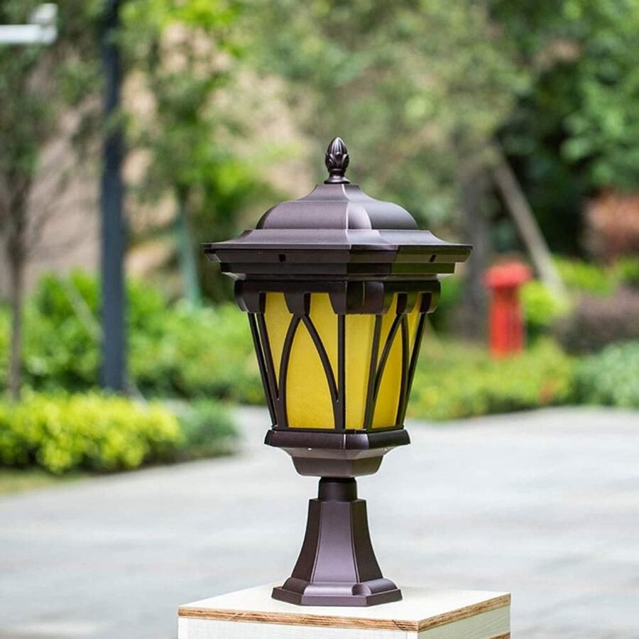 Senza Marchio MFLASMF Zonne Decoratie Lamp Post Lichtpunt Binnenplaats Lichten Landschap Decoratie Outdoor Licht Lamp Villa Eenvoudige Outdoor Post Lantaarn Gemeenschap Straat Energiebesparende Lamp
