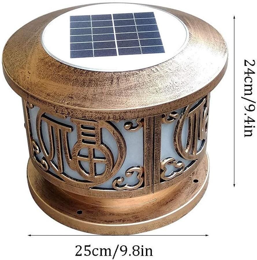 Senza Marchio MFLASMF Zonne Waterdichte Lamp Post Lichtpunt Park Landschap Decoratie Binnenplaats Lichten Moderne Eenvoud Outdoor Licht Lamp Creatieve Metalen Outdoor Post Lantaarn Gemeenschap Porh Energie S