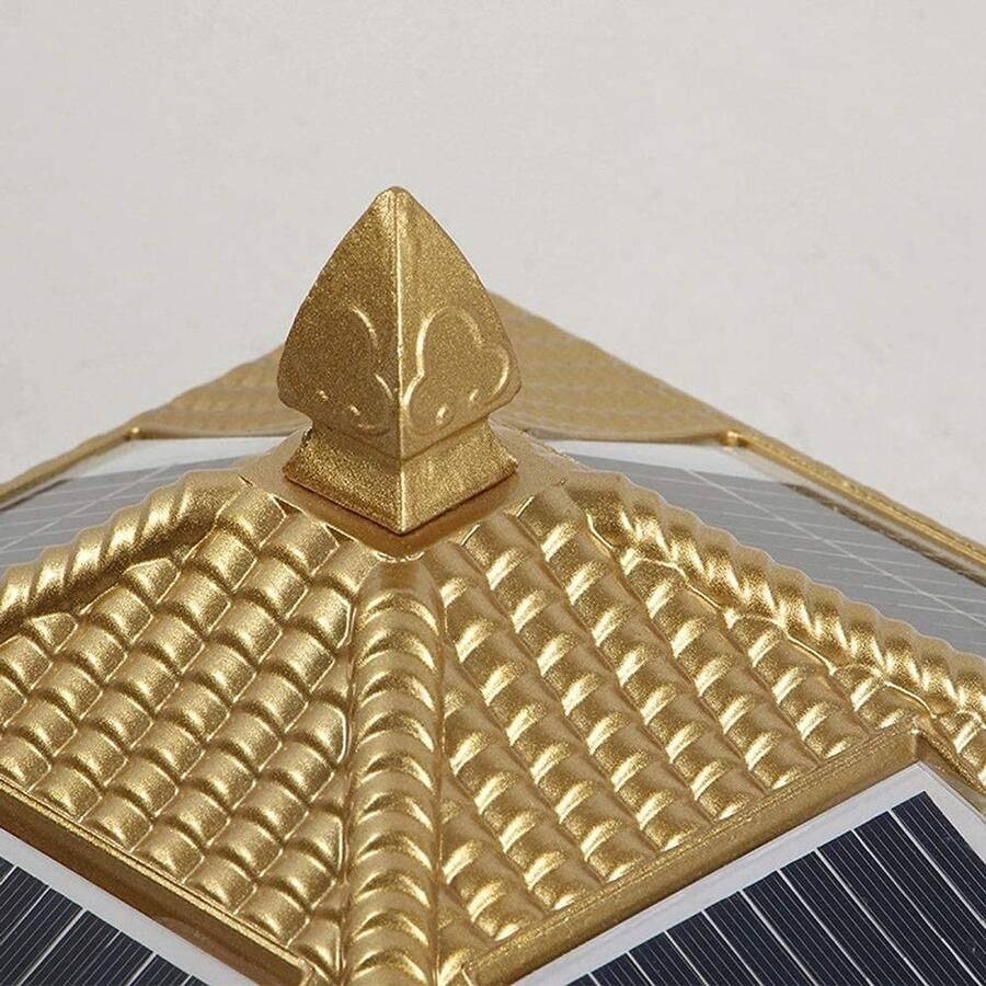 Senza Marchio MFLASMF Zonne Waterdichte Lamp Post Lichtpunt Villa Hek Binnenplaats Lichten Woondecoratie Outdoor Licht Lamp Creatieve Metalen Outdoor Post Lantaarn Park Landschap Energiebesparende Lamp (Maat - Foto 2