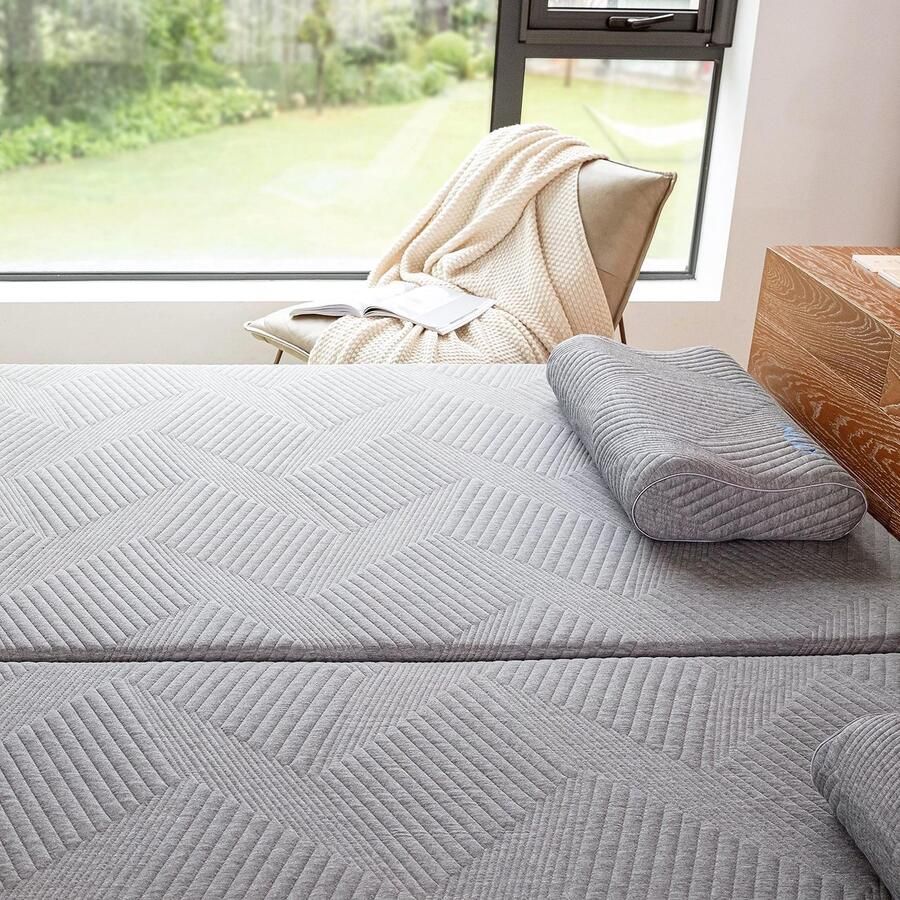 Senza Marchio MLILY Plus matras 140 x 200 cm traagschuimmatras met een hoogte van 26 cm aangenaam ligcomfort 7 comfortzones en 4 lagen voor een luxe slaap