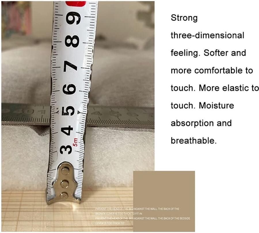 Senza Marchio Modern Cloth Soft Headboard Backrest Pillow Bed Hoofdbord Slipcover Stretch Protector Effen Kleur All-inclusive Stofdichte Rugleuning Slip Voor Hout Lederen (Color : Dark grey Size : 1.2m)