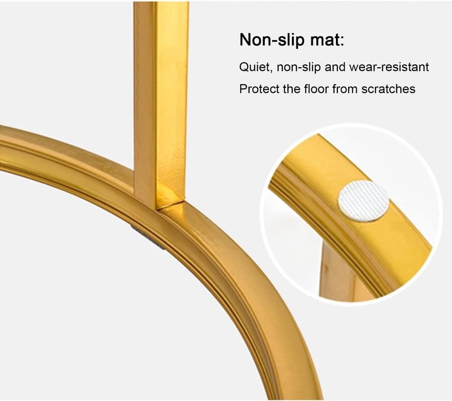 Senza Marchio Moderne Nesting Coffee Table Round gehard glas Nesting Table Set van 2 Side End Sofa Table metalen frame eenvoudige montage voor woonkamer kantoor balkon (Color : Textured-Svart Frame)