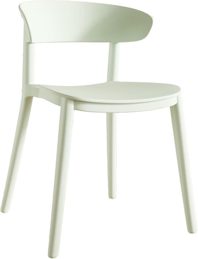 Senza Marchio Moderne Stapelbare Plastic Outdoor Eetkamerstoelen Set van 4 Matcha Groen Ideaal voor Patio Veranda Thuis Binnen en Buiten Gebruik