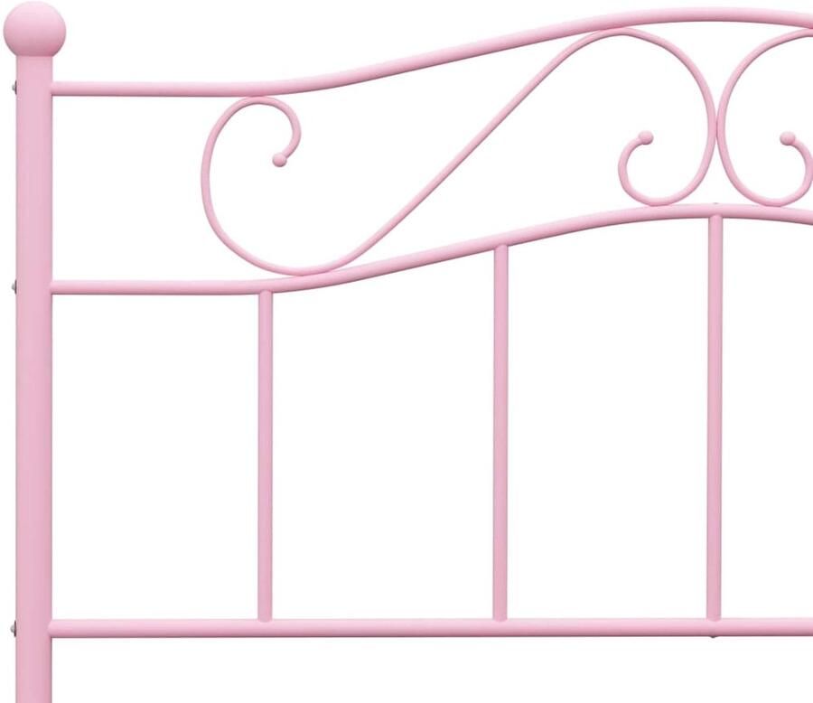 Senza Marchio Mogou Bedframe bed lattenbodem bedframe jeugdbed bedframe futon bed roze metaal 140 x 200 cm